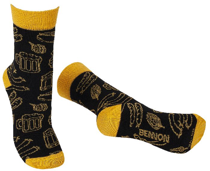 BENNON BENNONKY чорапи, жълта/черна
