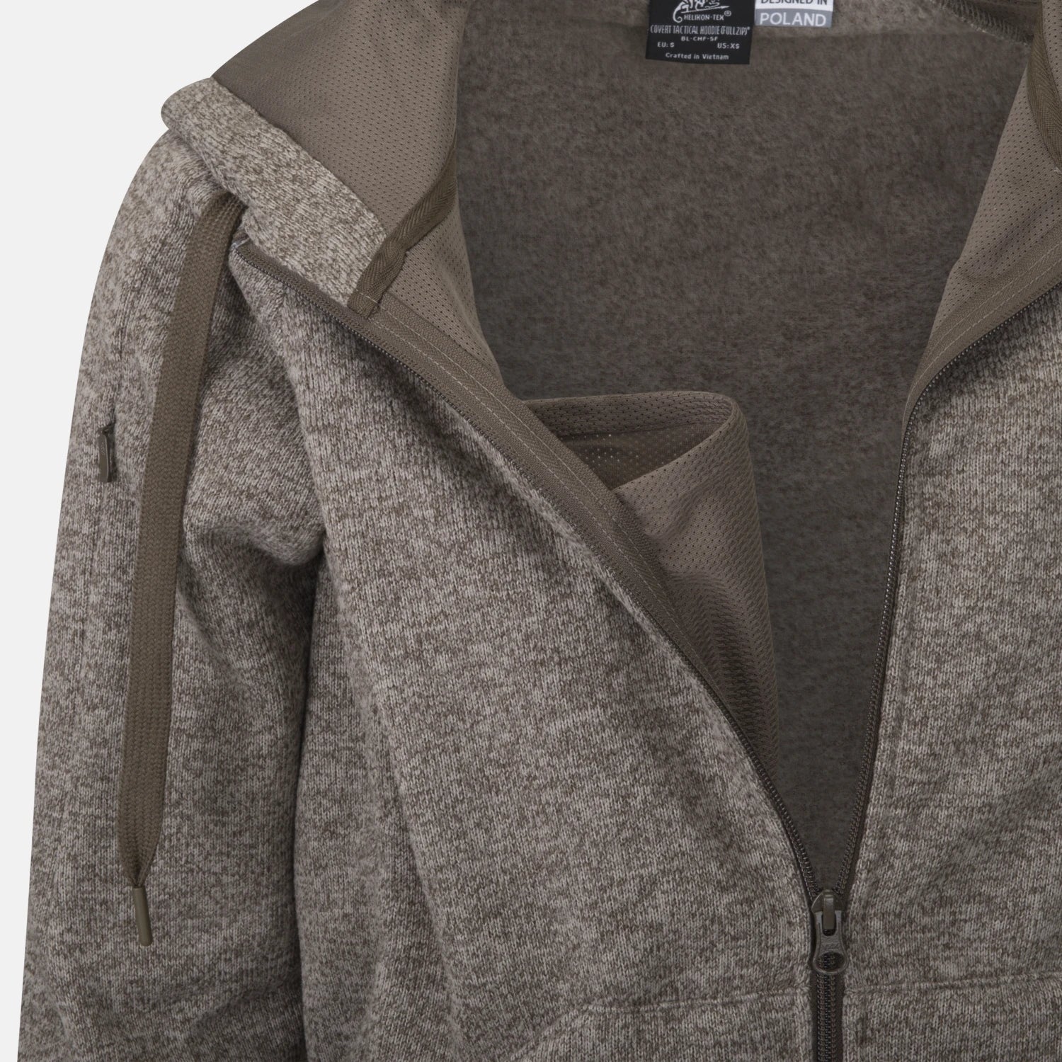Helikon-Tex Covert mikina taktická s kapucňou (FullZip), Melange Red – detail 3