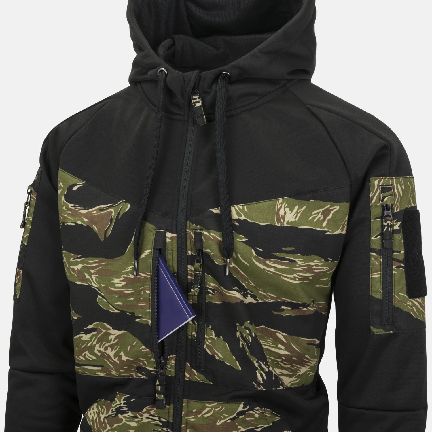Helikon-Tex ROGUE HOODIE bunda, BLACK/DESERT NIGHT CAMO – detail 3