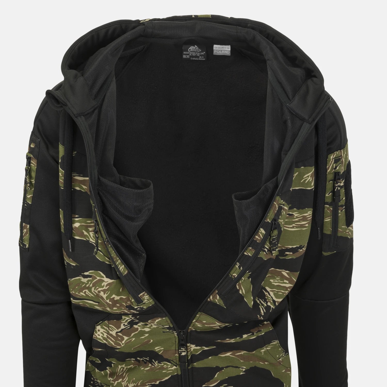 Helikon-Tex ROGUE HOODIE bunda, BLACK/DESERT NIGHT CAMO – detail 5