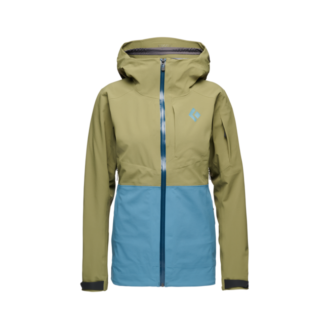 Black Diamond Recon Stretch Ski Shell ски яке дамска, крег зелено-поточно синьо