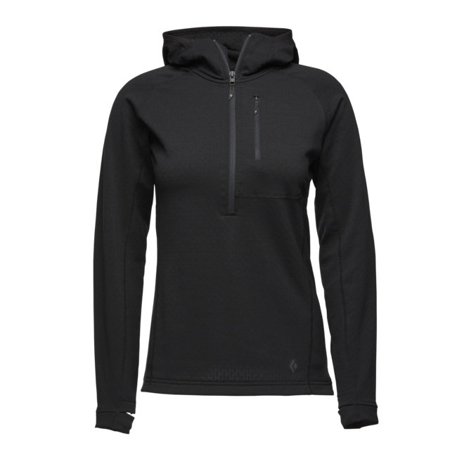 Black Diamond Coefficient суитшърт дамски с цип, черна