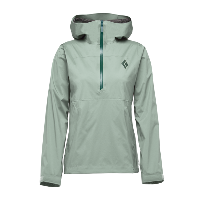 Black Diamond Stormline Stretch анорак непромокаемо яке, дамски, пенна зелена