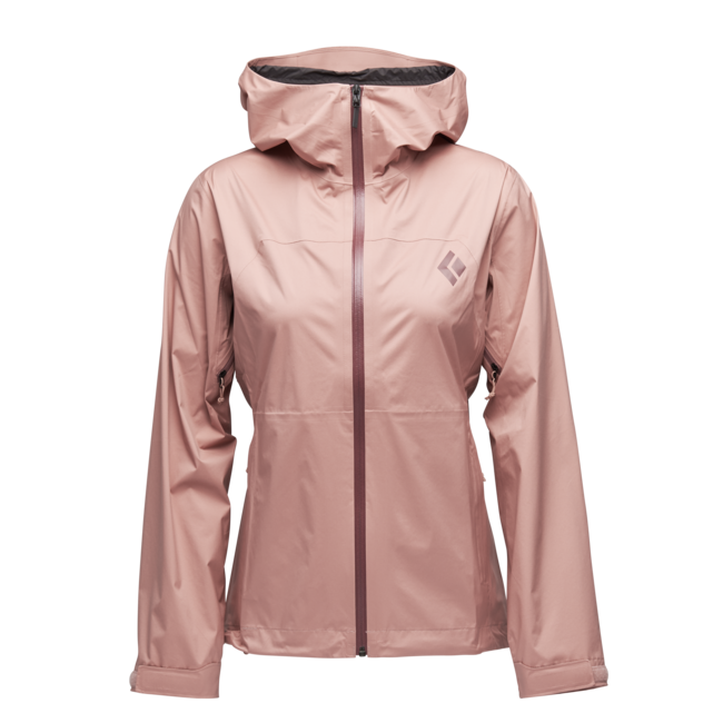 Black Diamond Stormline Stretch Rain Shell непромокаемо яке дамско, chalk розово