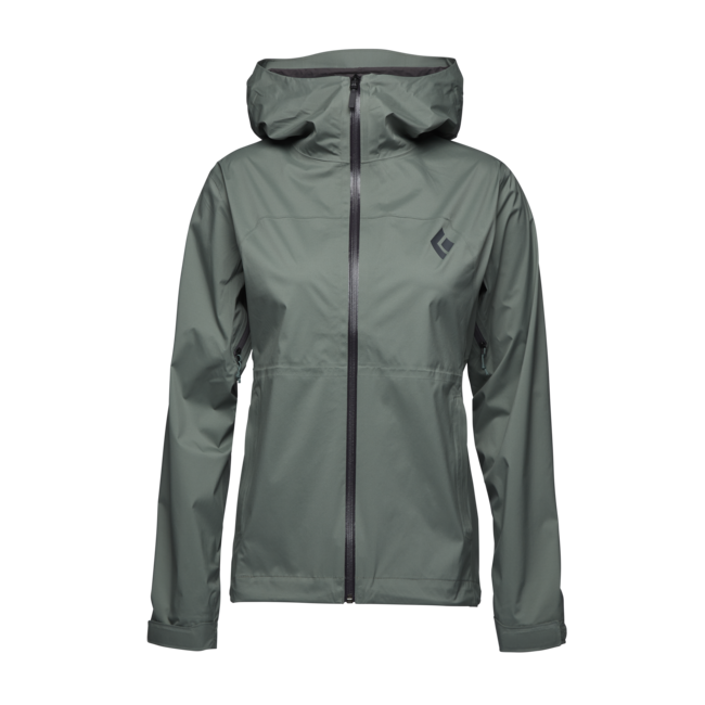 Black Diamond Stormline Stretch Rain Shell непромокаемо яке, дамски, маслинено зелено