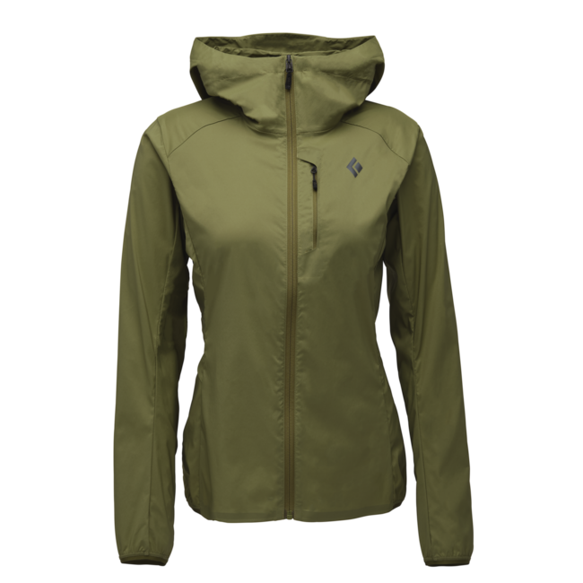 Black Diamond Alpine Start Hoody ултралек яке софтшел дамско, крег зелено