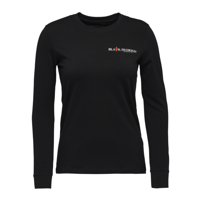 Black Diamond Heritage Wordmark тениска дамски с дълъг ръкав, черна