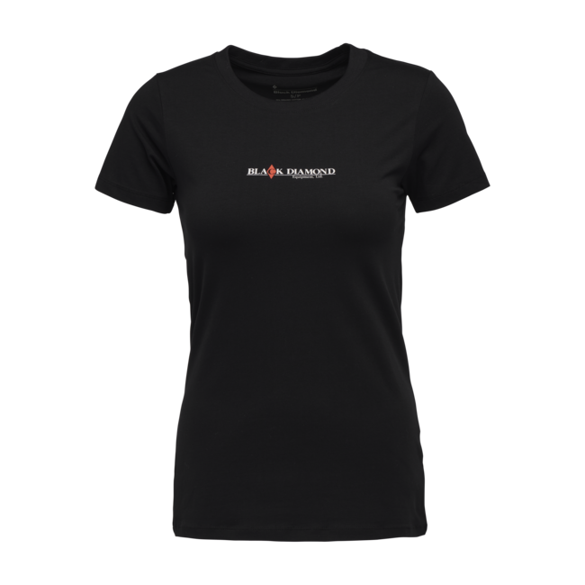 Black Diamond Heritage Wordmark тениска дамски с кратък ръкав, черна