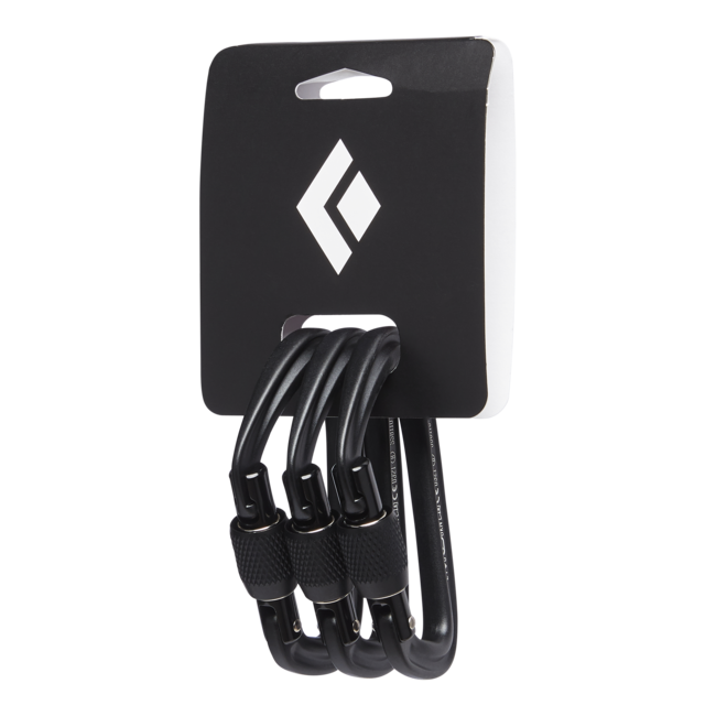 Black Diamond Hotforge Scrwgt катерачен карабинер 3 бр., черни
