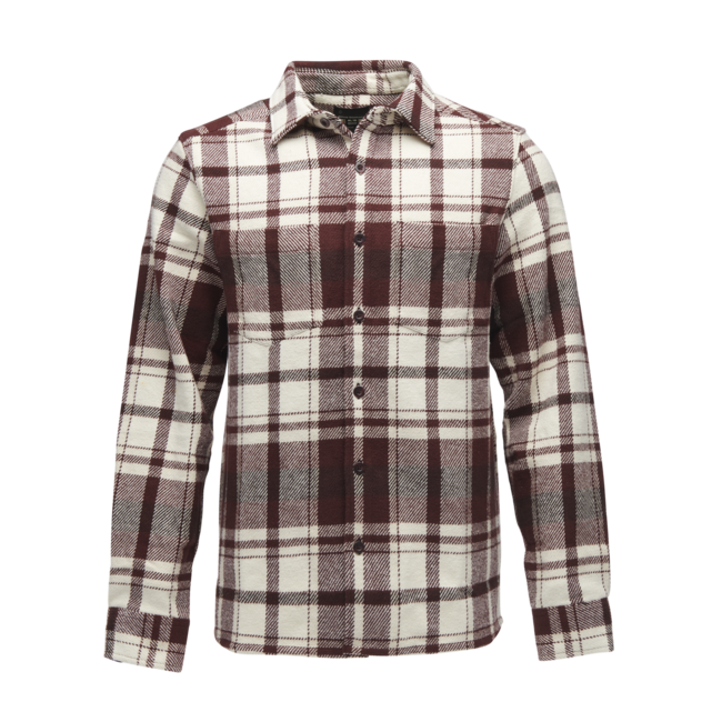 Black Diamond Project Heavy Flannel фланелена риза мъжка, burgundy-офф бяло каре