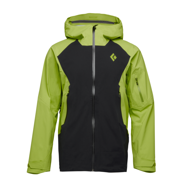 Black Diamond Recon Lt Stretch Shell ски яке мъжко, черно-лайм зелено