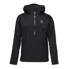 Black Diamond Stormline Stretch Anorak moška nepremočljiva jakna, črna