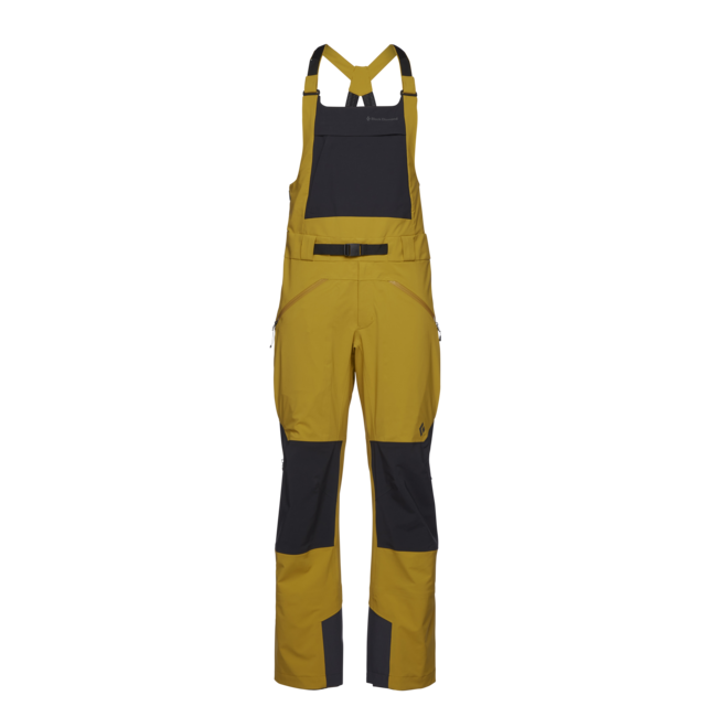 Black Diamond Recon Stretch Bibs панталон мъжки с тракми, кехлибар-черно