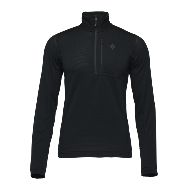 Black Diamond Coefficient Lt тениска мъжка с дълъг ръкав и цип, черна