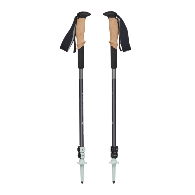 Black Diamond Pursuit Shock туристически стави, стоманено сиво-пяна зелено