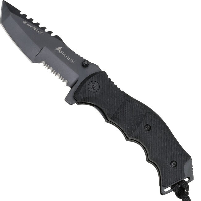 BlackField APACHE FOLDER джобен нож 100 mm, черен