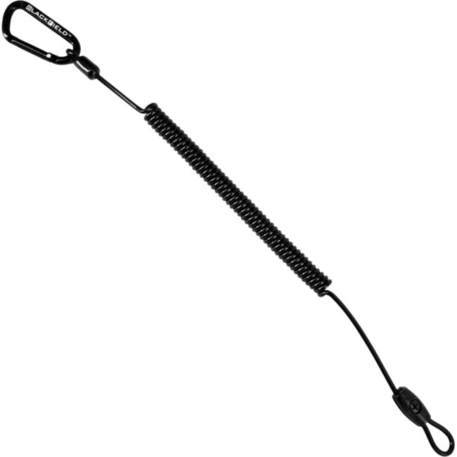 BlackField предпазна спирала с карабина и скоба, 40-150cm