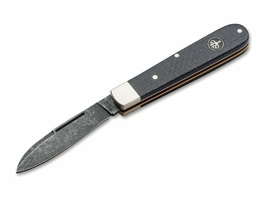 BÖKER® Barlow Prime джобен нож Jute 7 см, черна Micarta