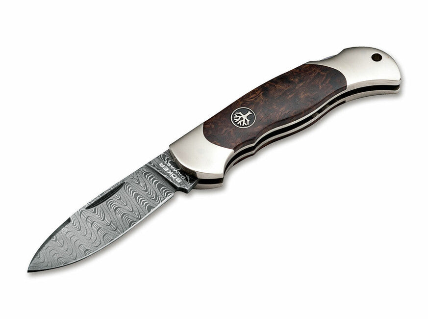 BÖKER® Junior Scout Spearpoint джобен нож 7 см, дамаск, кръчила бреза