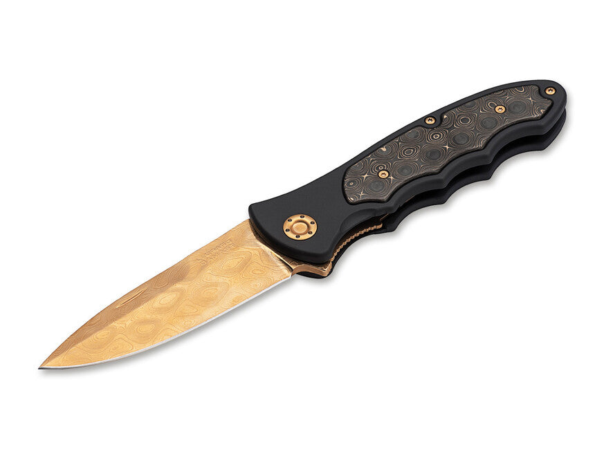 BÖKER® Leopard-Damast III нож 42 златно