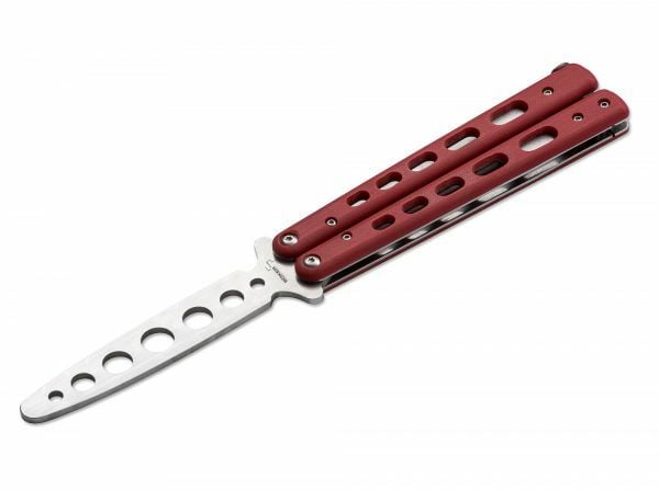 BÖKER® плюс balisong Trainer, червена, G10, 10,3 cm