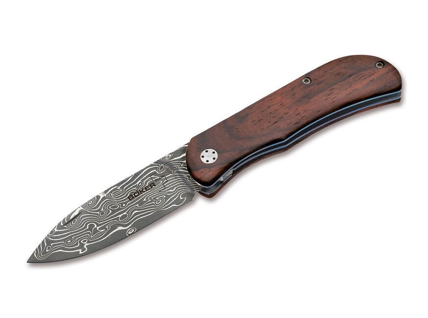 BÖKER® Exskelibur II джобен нож 7 см, дамаск, дърво Cocobolo