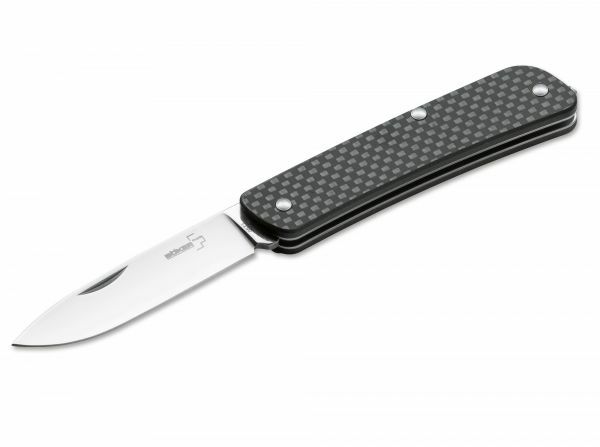 BÖKER® Tech Tool Carbon 1 джобен нож 7,1 см, черен, G10, въглеродни влакна