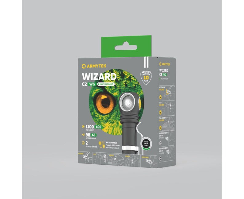 ArmyTek Wizard C2 WG фенер за глава LED захранване от акумулатор бяло 1100 lm