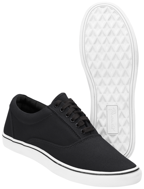 Brandit Bayside Sneaker тениска, черно-бела