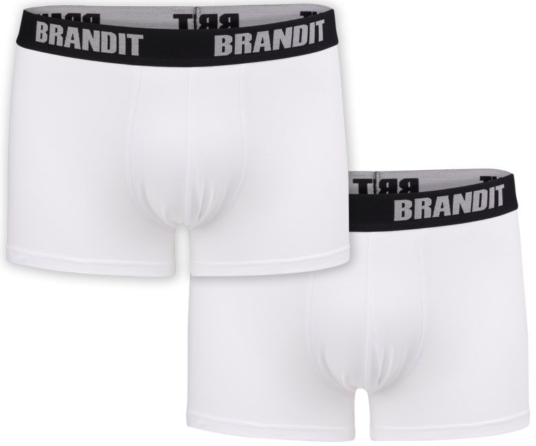 Brandit боксерки с логото 2 бр., бяла-бяла