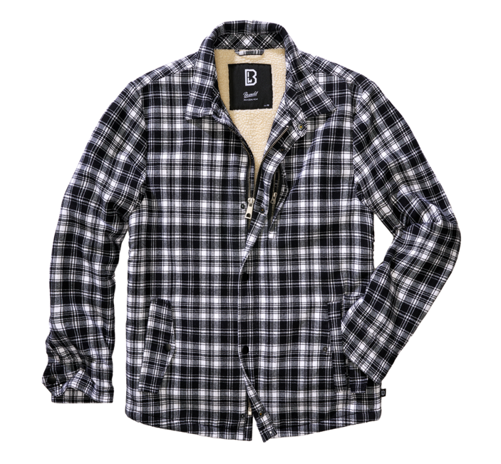 Brandit Classic Sherpa яке, бяло-черно