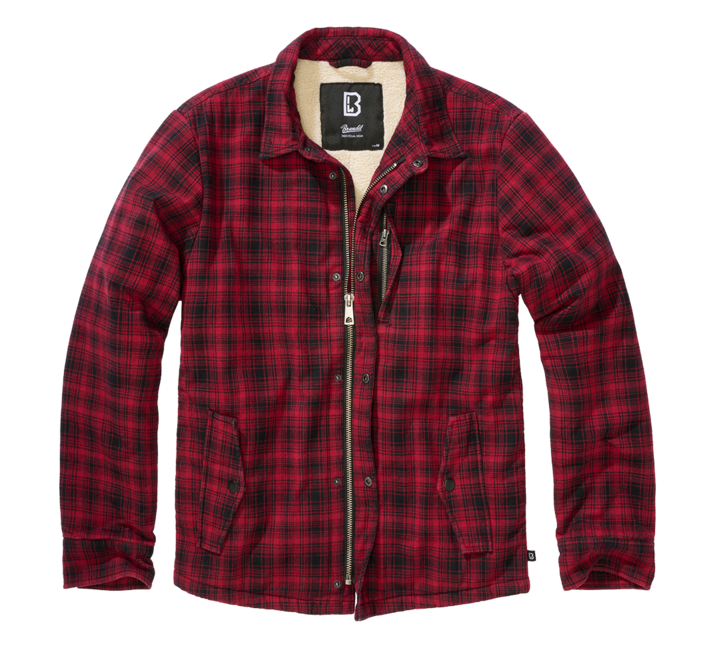 Brandit Classic Sherpa яке, черно-червено