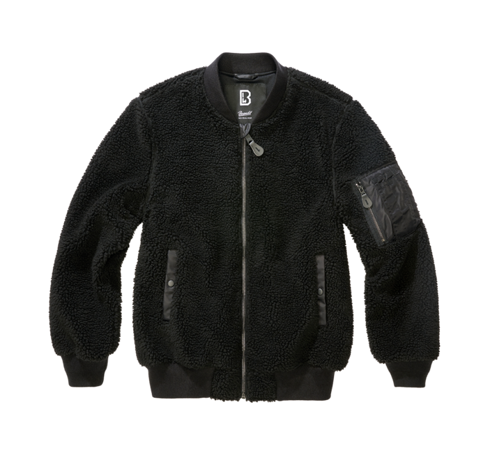 Brandit MA1 яке Sherpa, черно