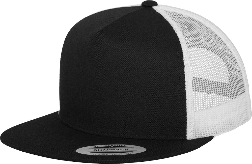Brandit Classic Trucker 2-Tone шапка с прав козирок, черна-бяла