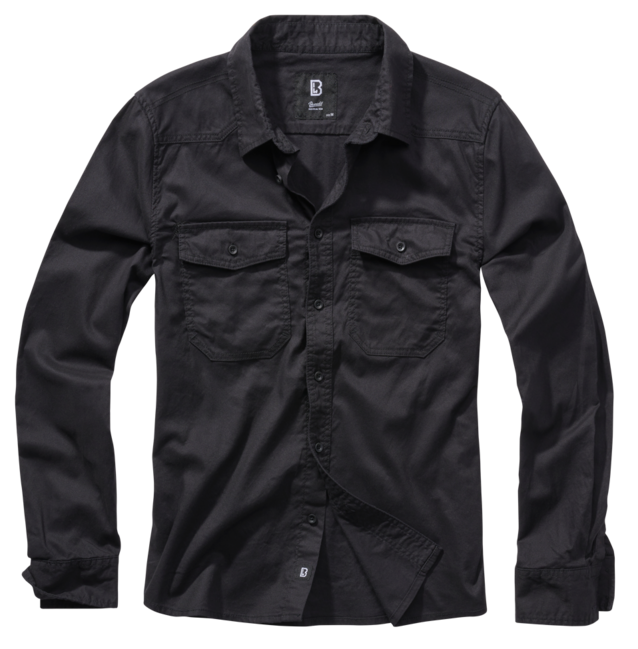 Brandit Flanellshirt риза, черна