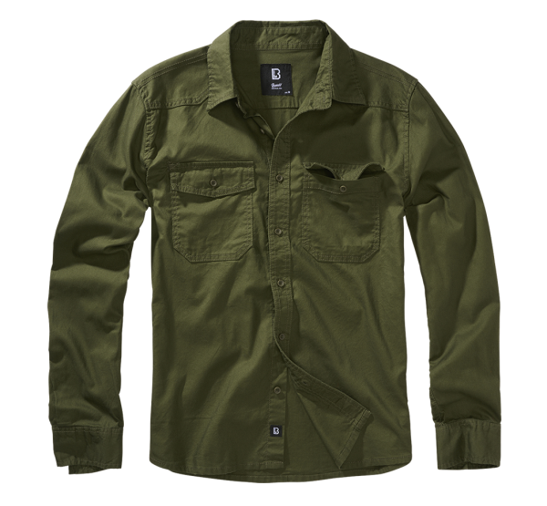 Brandit Flanellshirt риза, маслинена