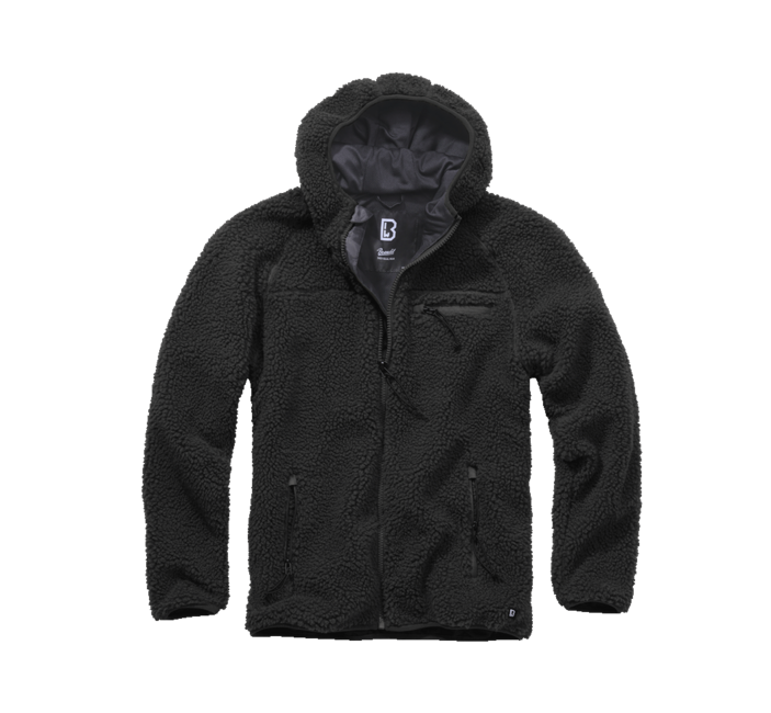 Brandit Teddyfleece Worker яке флисово с качулка, черно