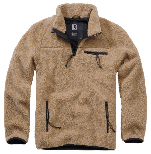Brandit Teddyfleece Troyer яке, флисово, камилено