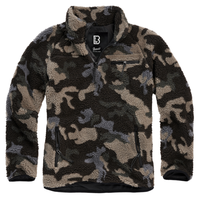Brandit Teddyfleece Troyer яке, флисово, тъмен камуфлаж