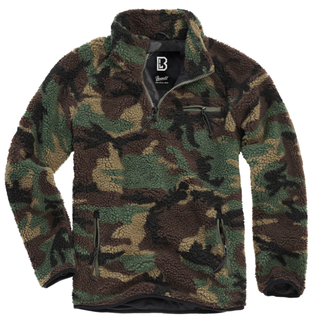Brandit Teddyfleece Troyer флисово яке, горски камуфлаж