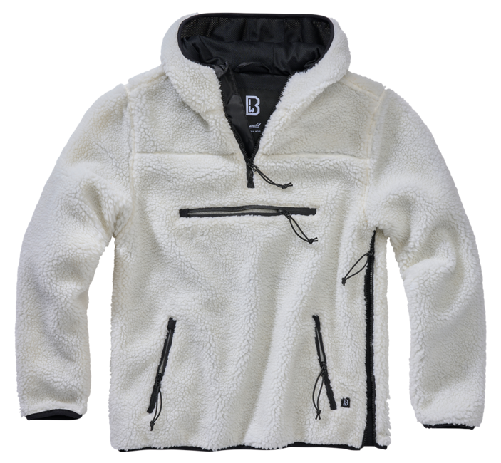 Brandit Teddyfleece Worker флисов суитшърт, бяло