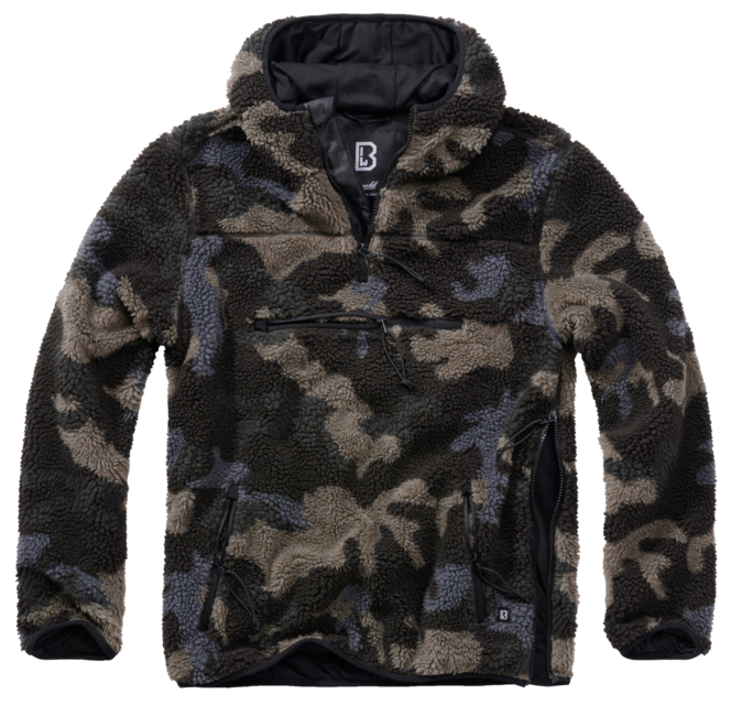 Brandit Teddyfleece Worker флисов суитшърт, тъмен камуфлаж