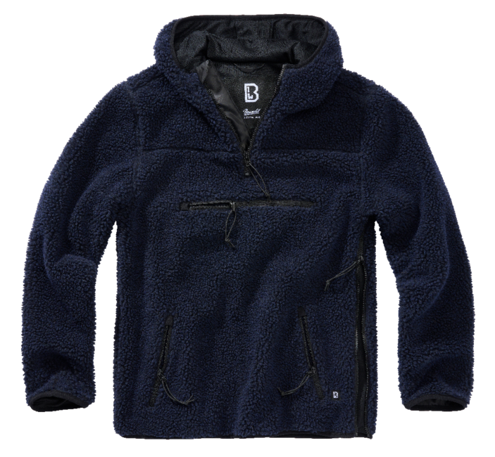 Brandit Teddyfleece Worker флисов суитшърт, тъмносин
