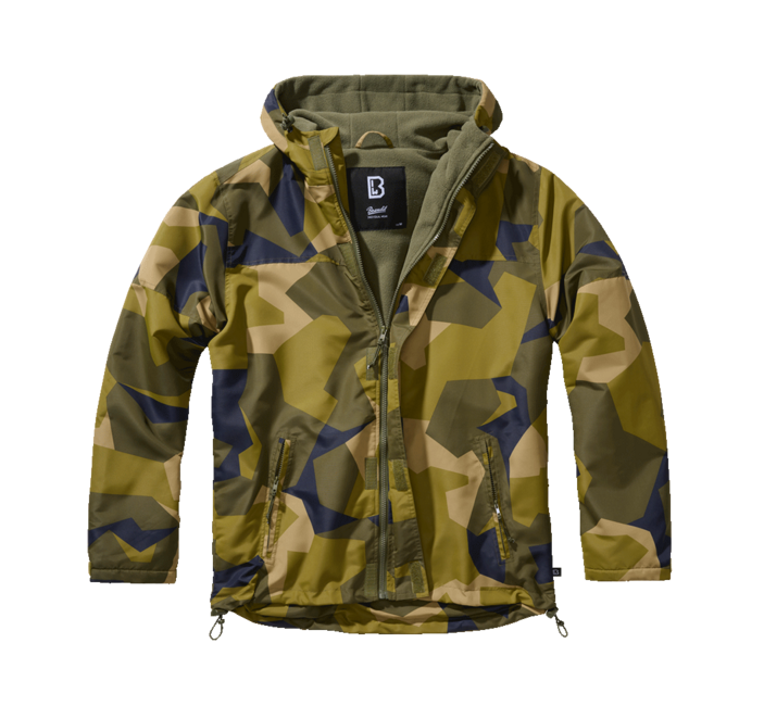 Brandit Frontzip Windbreaker яке, шведски камо