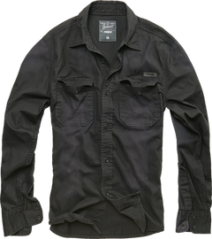 Brandit Hardee Long Sleeve Shirt, Black