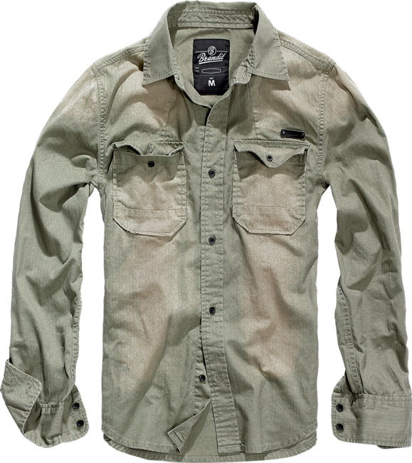 Brandit Hardee Shirt Long Sleeve, Olive