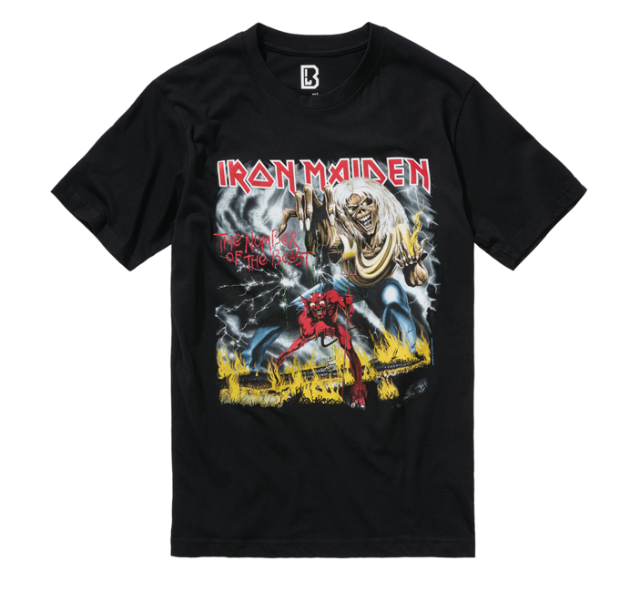 Brandit Iron Maiden тениска Number of Beast II, черна