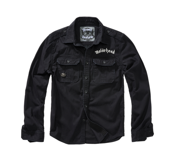 Brandit Motörhead Vintage риза с дълги ръкави, черна
