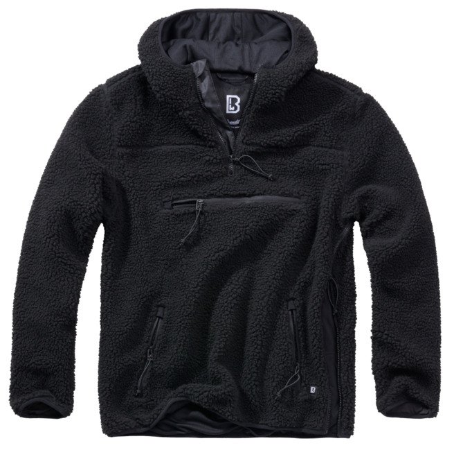 Brandit Worker pullover Teddyfleece, черна