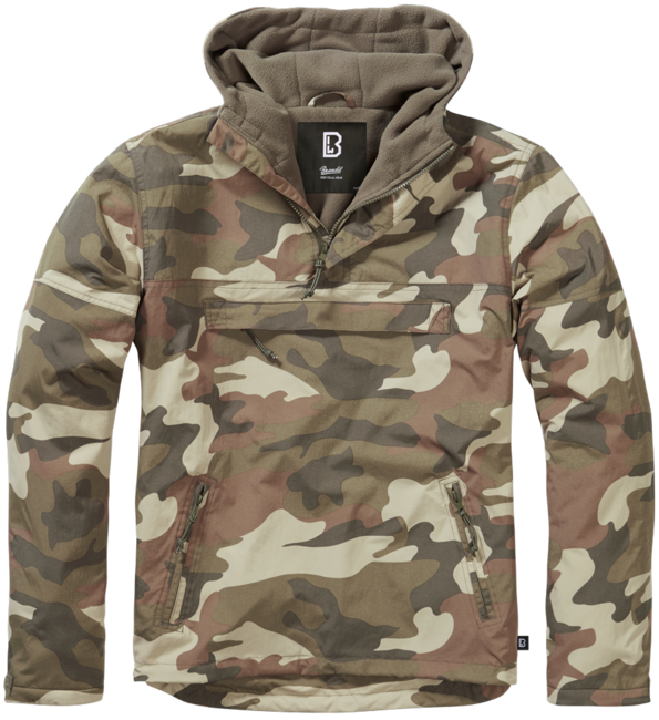 Brandit Windbreaker яке, светлосив горски камуфлаж